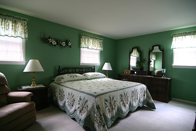 Bedroom after interior painting in Easton, PA