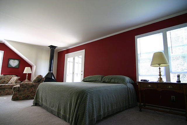 Bedroom after interior painting in Easton, PA