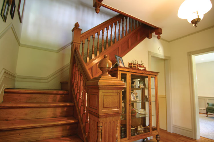 Staircase in home before home remodeling in Easton, PA