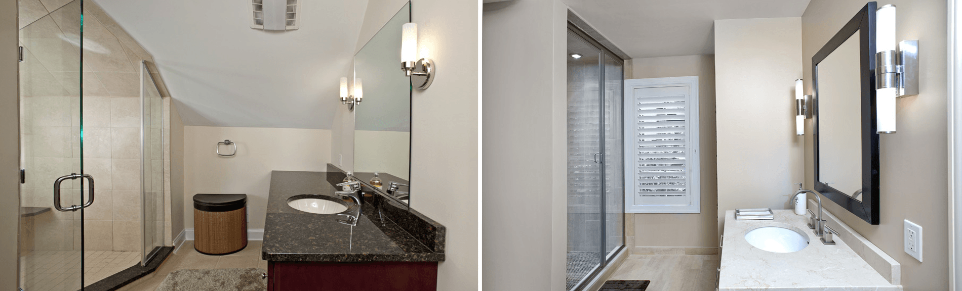 Bathroom before and after bathroom remodeling in Easton, PA